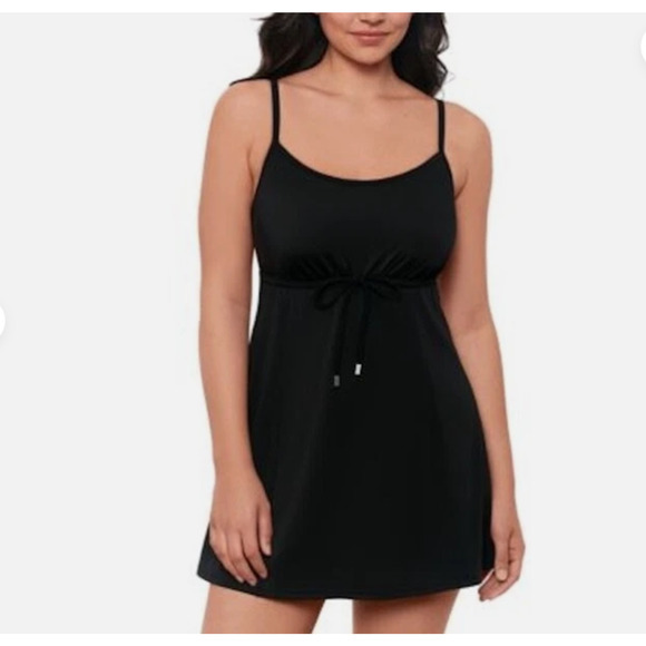 Swim Solutions Other - Swim Solutions Size 10 Black Empire-Waist Swim Dress Black Size 10 15354